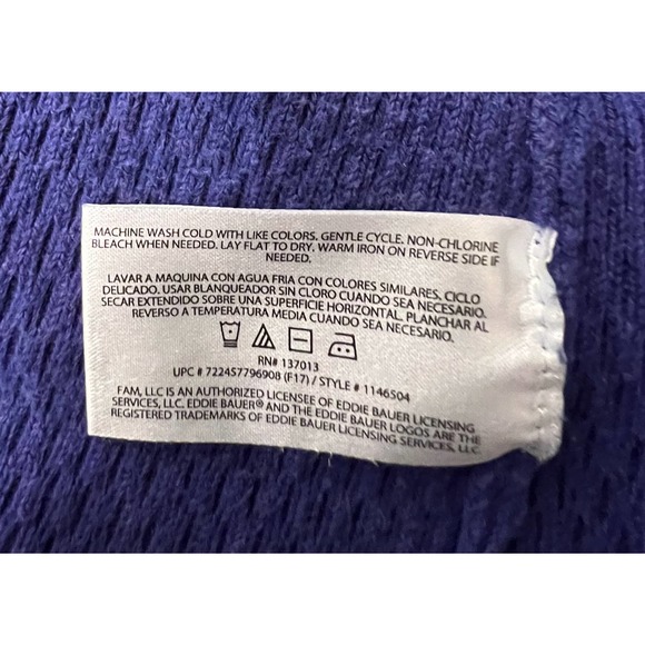 Eddie Bauer Purple Half Zip Sweater Pullover Size M - Picture 5 of 6